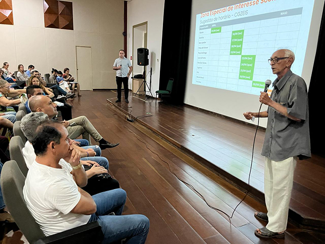 Liderança antiga do Pirambu, José Maria destacou a importância de a comunidade se fazer presente em instâncias como o Fórum das Zeis